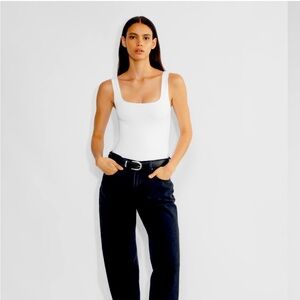 Babaton Contour Bodysuit in White Size Medium